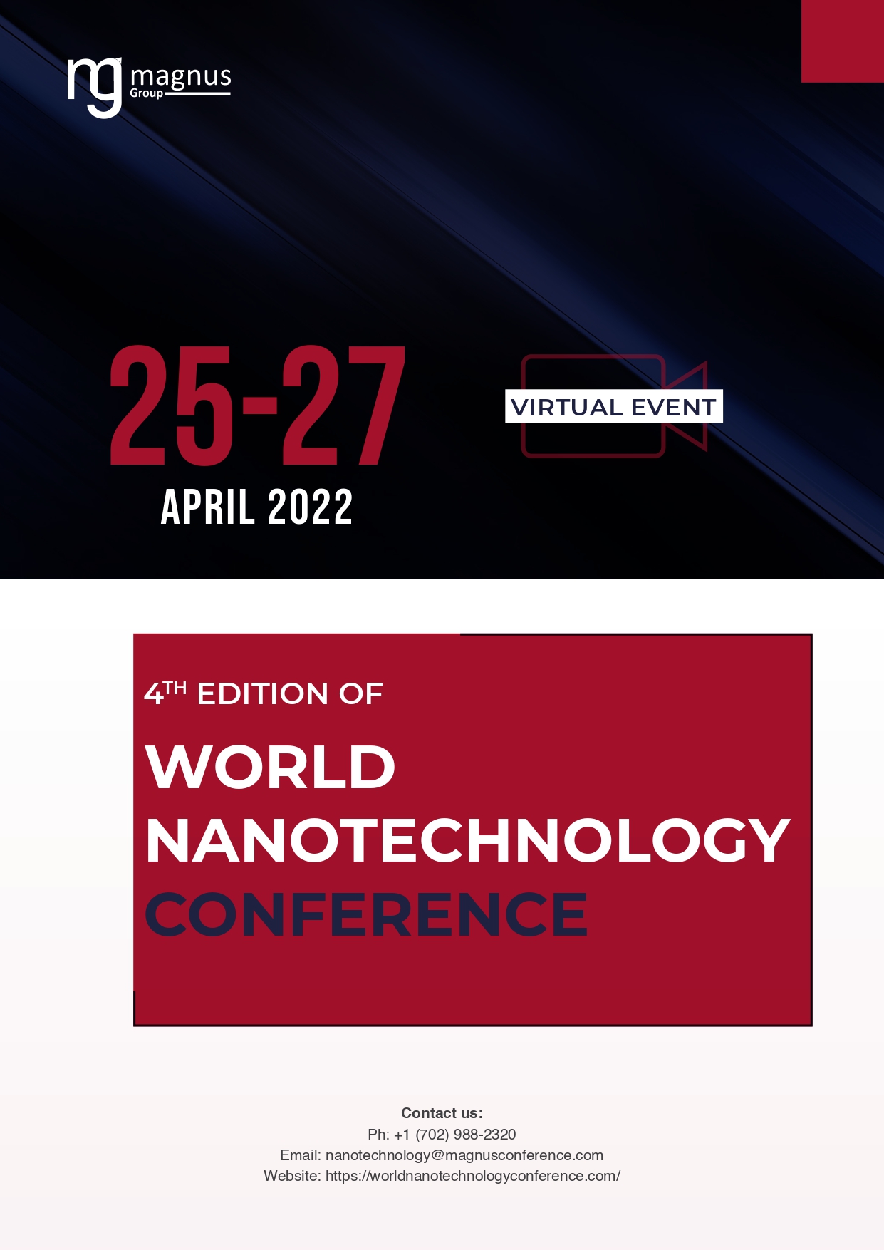 4th Edition of World Nanotechnology Conference | Virtual Event Book