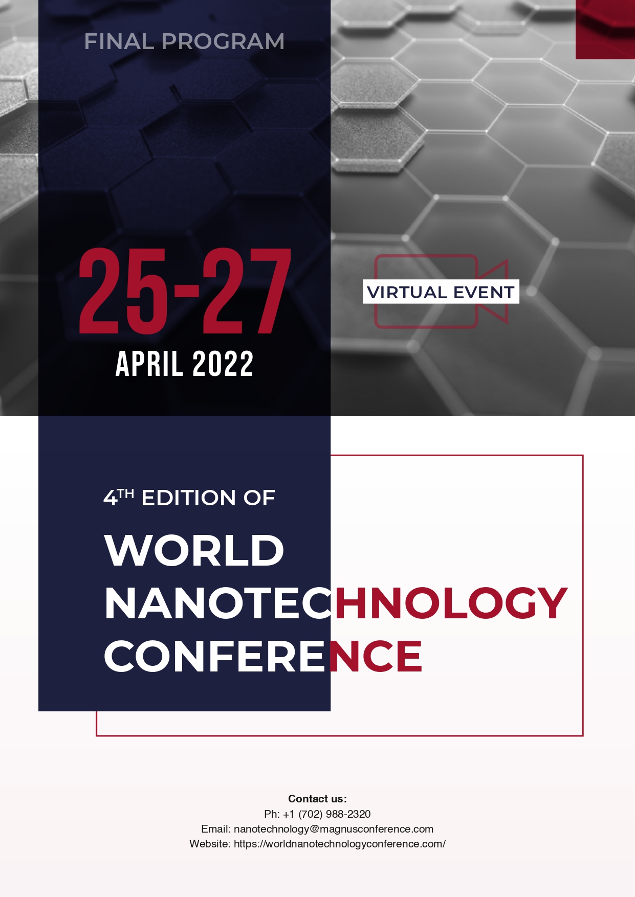4th Edition of World Nanotechnology Conference | Virtual Event Program